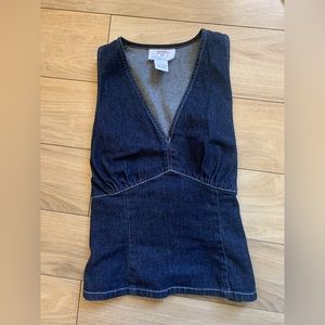 Loft denim tank blouse